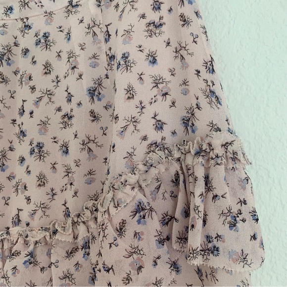LoveShackFancy Silk Floral Ruffle Mini Skirt - Picture 6 of 9